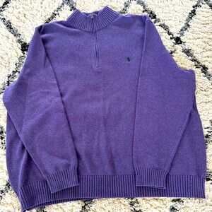 Polo by Ralph Lauren Purple Zip Up Sweater